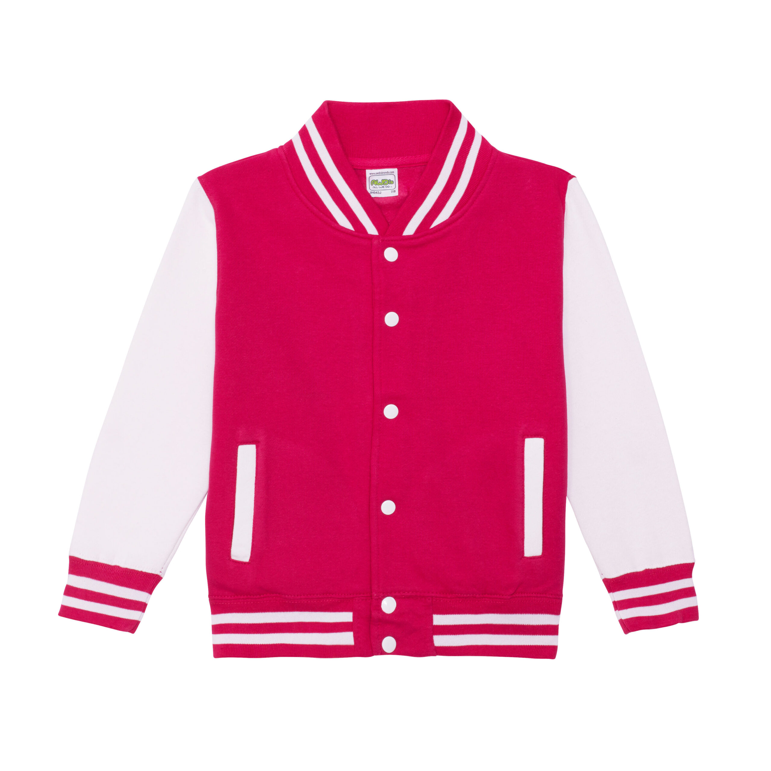 Photograph of the product in the colour HOT PINK/WHITE to showcase it.
