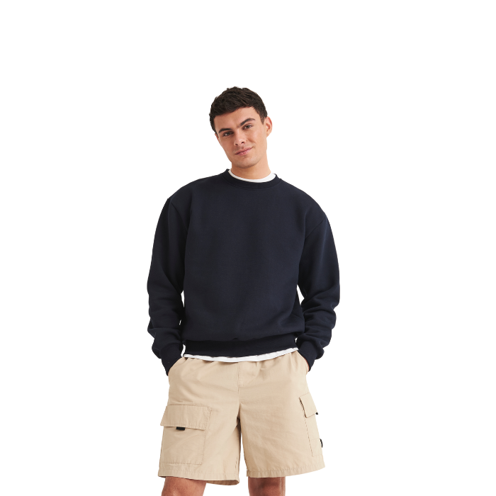 Male model wearing a sweatshirt